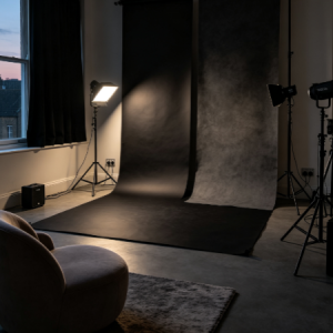Evening 2 Hour Moody Low-Light Private Studio Hire Dark Backdrop Package